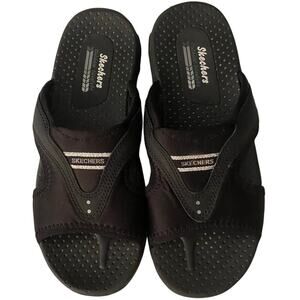Skechers "Outdoor Lifestyle" Women's Sandals, Size 6, Black, Bling, Open Toe